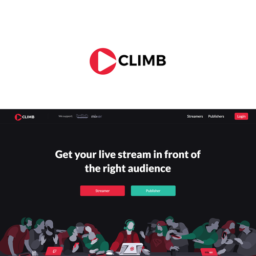 Logo redesign for live stream promotion network Design by BrainBrand