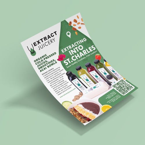 "Extract Juicery Leaflet" winning Postcard, flyer or print by JoshuaCT