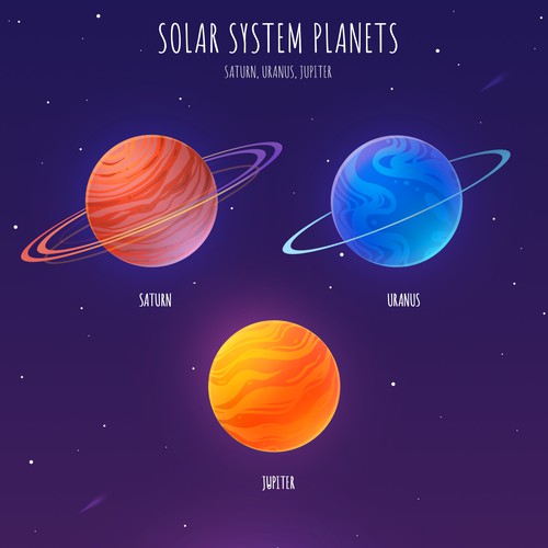 Planets illustration Design by Perevinka
