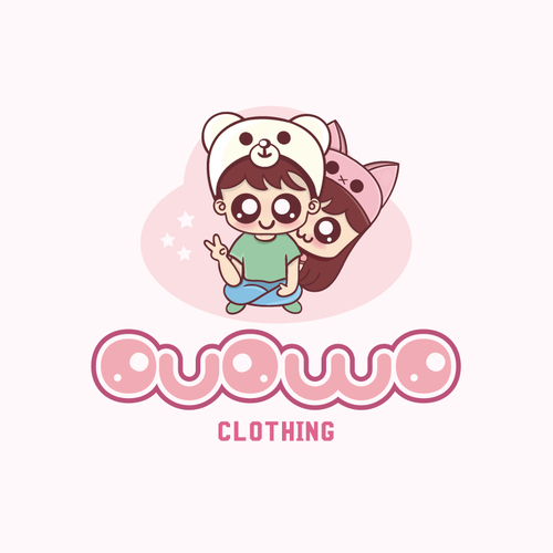 Cute and Fun logo for Kawaii themed clothing store Design by Woow Designs