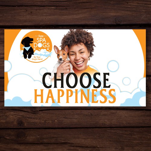 Choose Happiness Banner Design Design by Atto™