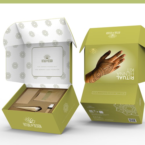 Packaging design for henna art kit Design by Imee008