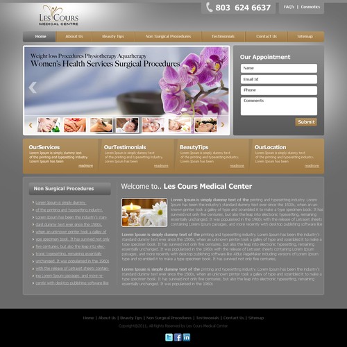 Les Cours Medical Centre needs a new website design Réalisé par Dreams Designer