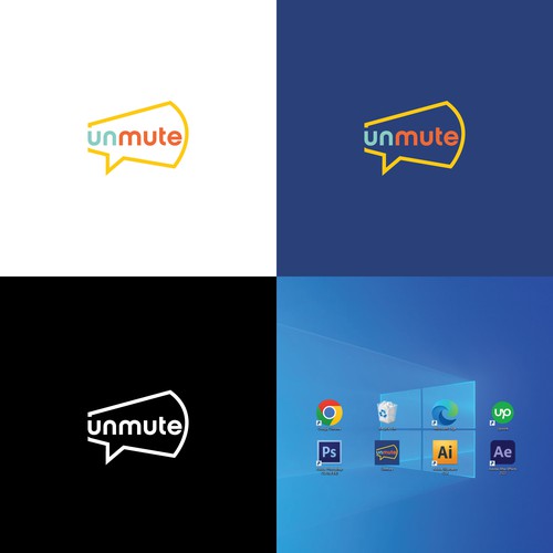 Unmute -- logo and branding guide for a mental health platform for people of color Design by g'twitz