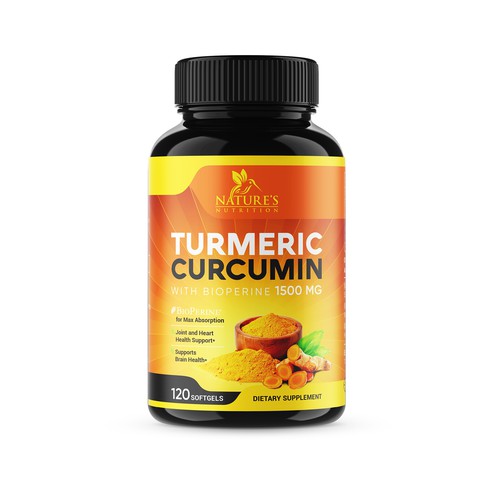 Nature's Nutrition - Needs a Colorful Turmeric Product Label Design by UniqueHub