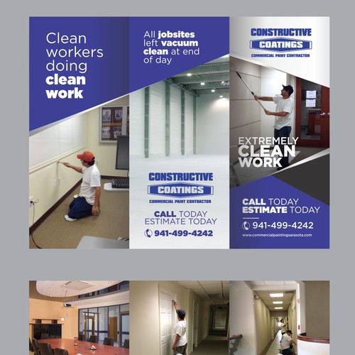 Commercial painting company brochure ad contest, looking for clean crisp look デザイン by Dzine Solution