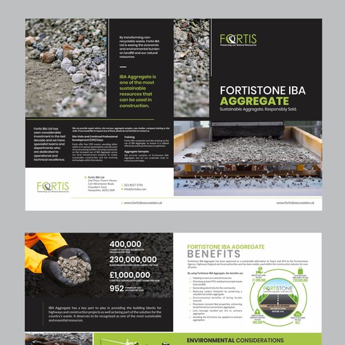 Designs | Product Brochure (Fortistone IBA Aggregate) | Brochure contest