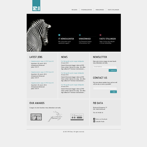 Web page design contest entry by tündérke
