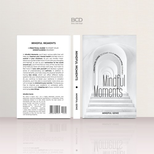 Catchy book cover design for my mindful meditation book. Design by BCD∞