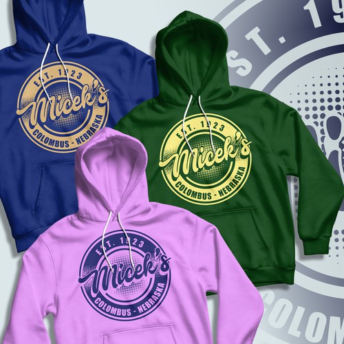 Retro hoodie illustration design for family owned bar Design by Oremeba