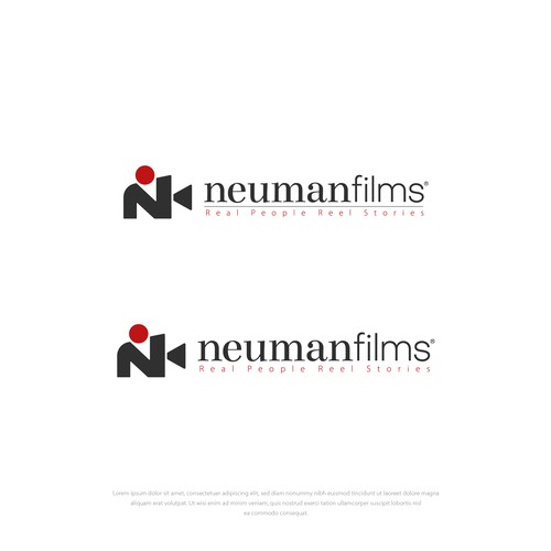 Logo for Documentary Film Company - NeumanFilms (Real People Reel Stories) Design by the ann.