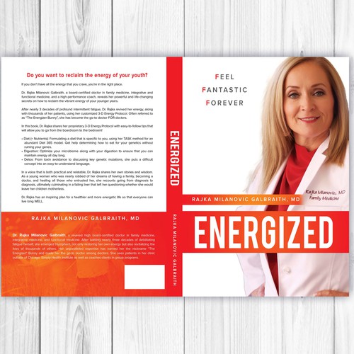 Design a New York Times Bestseller E-book and book cover for my book: Energized Design by LilaM