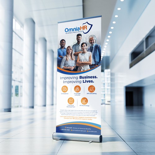 HR Consulting Company Tradeshow Banner Design by Sketch Media™