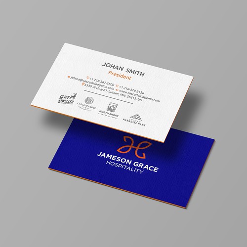 Create a modern and clean business card for a parent company with 4 subsidiaries Design by Azzedine D