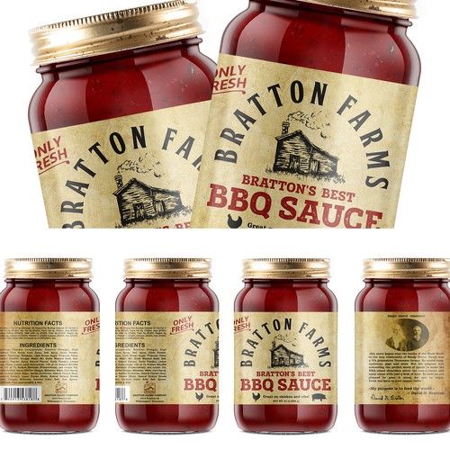 Design a rustic label for BBQ Sauce Product label contest