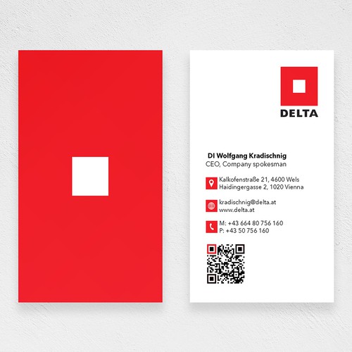 DELTA Business Card Relaunch Design réalisé par PNX Graphics