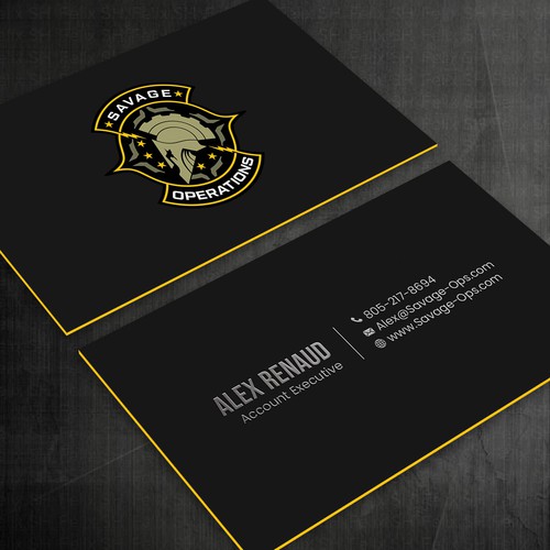 Business Card & Letterhead for Armed Security Agency Design by Felix SH