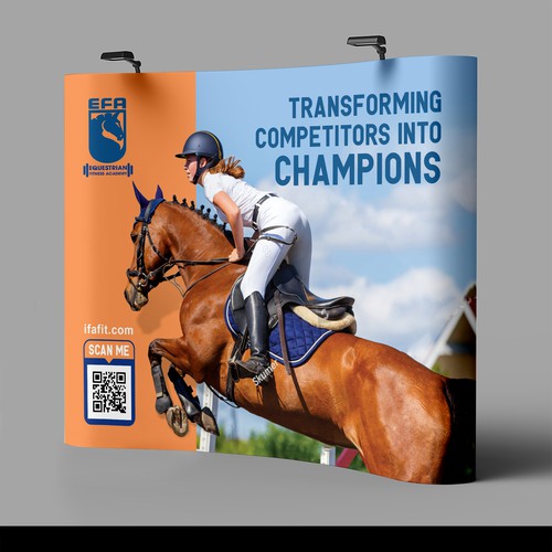 We need an amazingly classic and timeless banner for equestrian fitness academy Design by dezignedge*