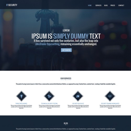 Professional as well as cool landing page for an innovative company that keep your business secure Design by Maia & Stefan Pulciu