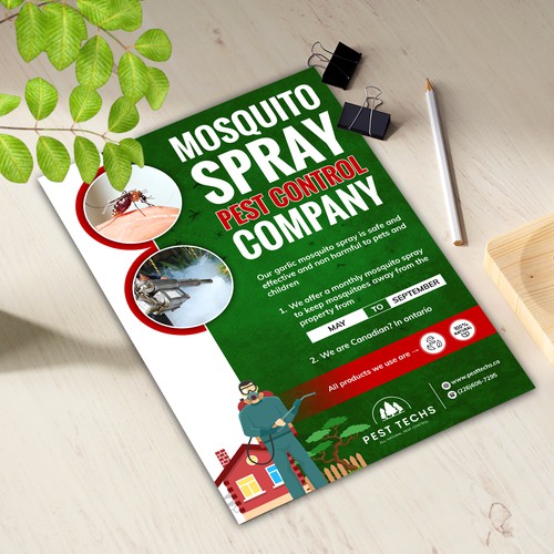 Eco friendly mosquito pest control Design by websmartusa