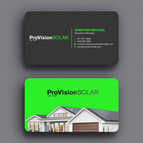 Solar Business Cards Design réalisé par Xclusive16