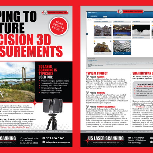 Create a flyer to promote services for US Laser Scanning Design by machus4u