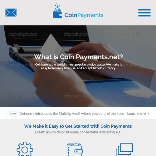 Coinpayments.net Bootstrap 3-Compatible Deisgn Contest Design by KashiArts