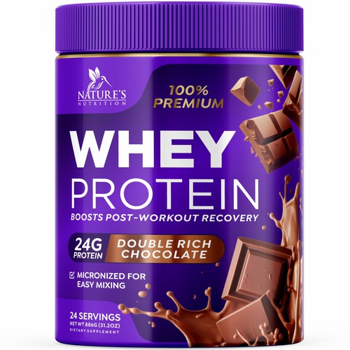 Design Tasty Whey Protein Chocolate Design Needed for Nature's Nutrition di GenScythe