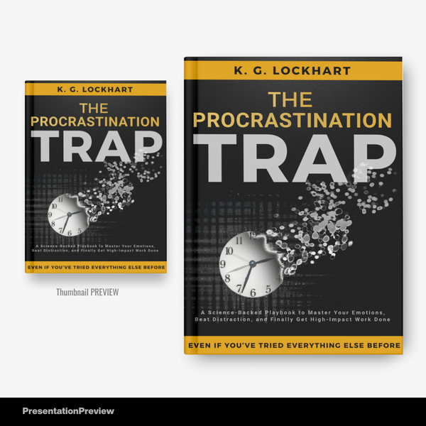 Design by youaskwecreate titled "Modern Minimal Book Cover for The Procrastination Trap"