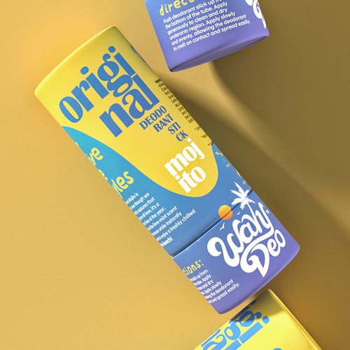 Design creative product packaging for an up and coming deodorant brand! Design by Meln