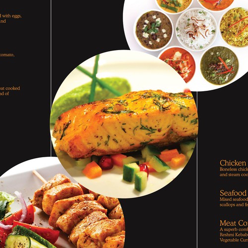 Create a modern folding book menu for an Indian restaurant Diseño de AMAHA