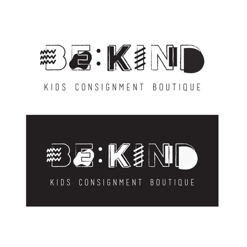 Be Kind!  Upscale, hip kids clothing store encouraging positivity Design by ReneeBright