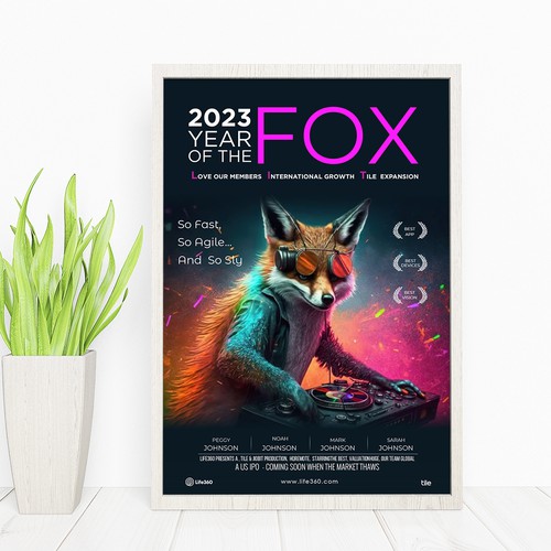 Life360 2023 Year of the Fox Poster Design by Sketch Media™