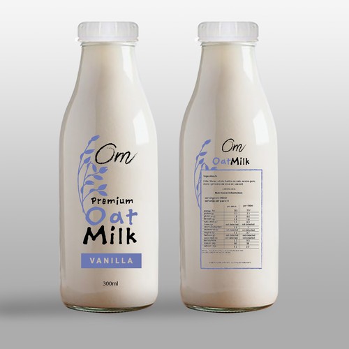 New oat Milk label Design por Nirmana92