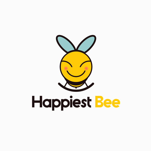 Design a cute, happy logo for Happiest Bee.-ontwerp door Logood.id