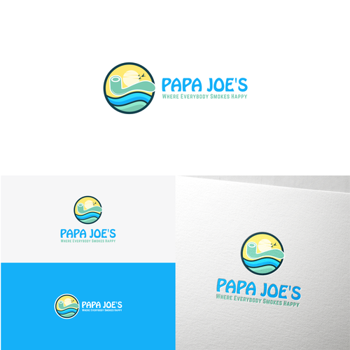 Papa Joe's – A new logo for retail store chain (smoke shops) Design by BALAKOSA std