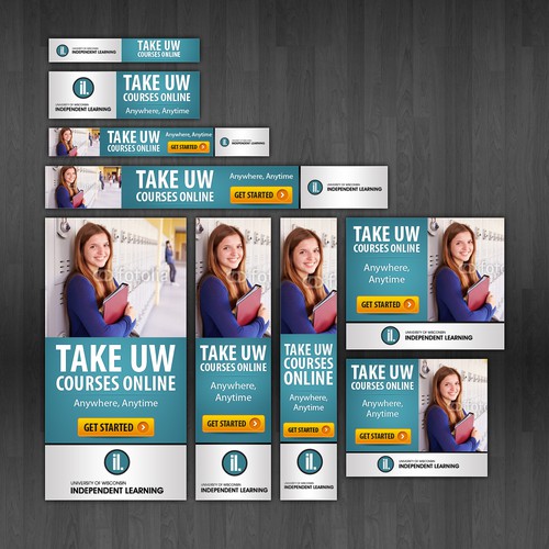 Create web banners for University of Wisconsin Independent Learning Design by Platinumedia