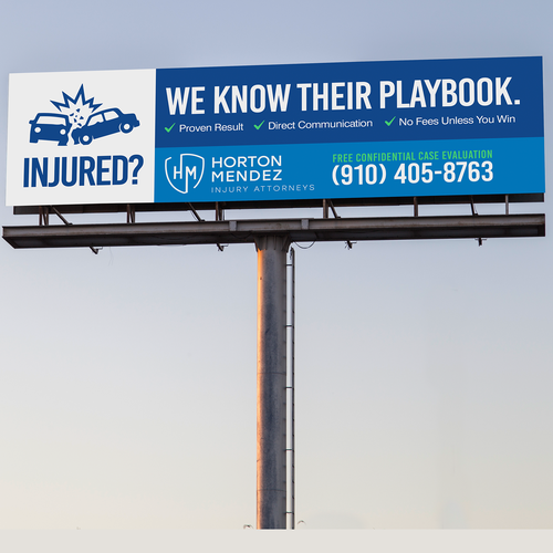 Personal Injury Lawyer Billboard Design Showdown! Design by Kosmos Creatives