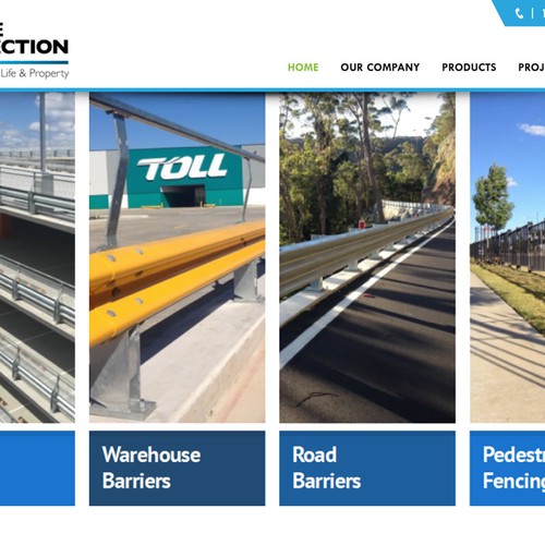 Web banner for company that manufactures road and car park barriers Design by Intricate