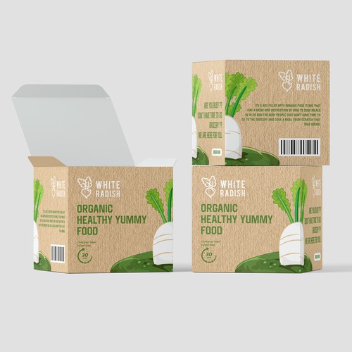 WHITE RADISH-meal prep box Design by Mahiofficial™