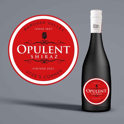 Wine label design. Change suggestions for existing front label. Design by Designer Group