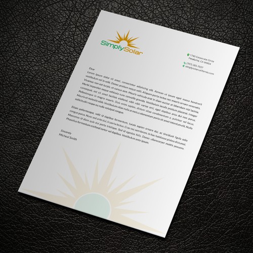 "Renewable Energy Company Letterhead" Design réalisé par ™SF_Design™