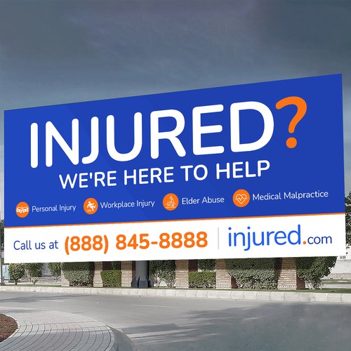 Injured.com Billboard Poster Design Design by Deep@rt