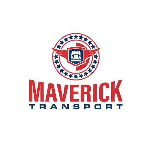 Bold logo for Maverick Transport Design by Canis Dirus