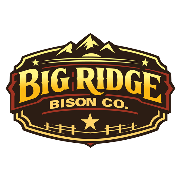 Western themed bison ranch logo design