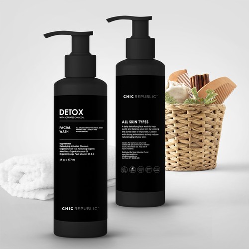 Cool Edgy Label for Face Wash Réalisé par Localsdesign