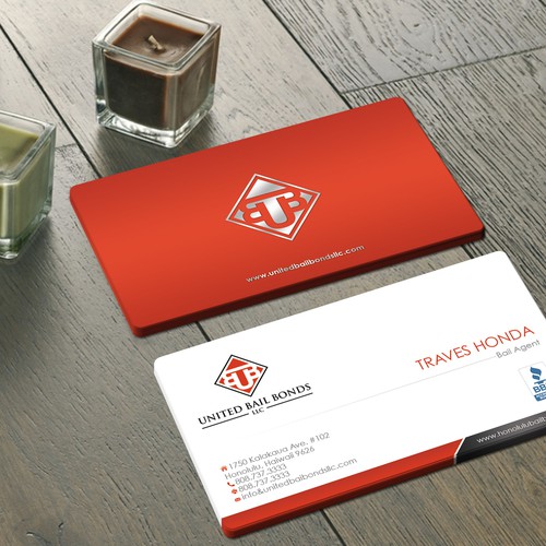 Creative eye catching business card design for bail bonds company Design by Azzedine D