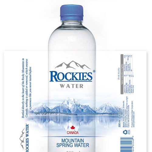 label for new Canadian Mountain Spring Water Design by ArtAndrew