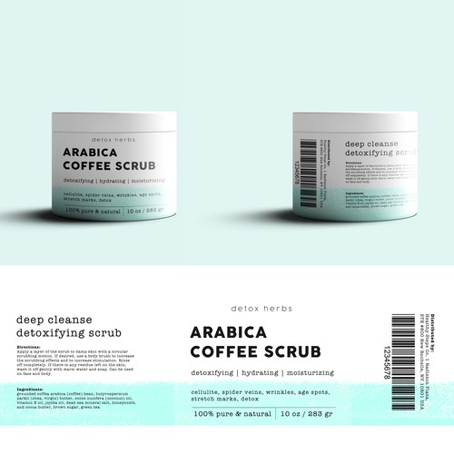 create a label for series of body scrubs Design by JA_Studio