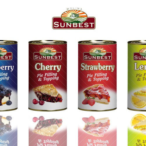 Design by Umetnick titled "Create a beautiful label for pie fillings"